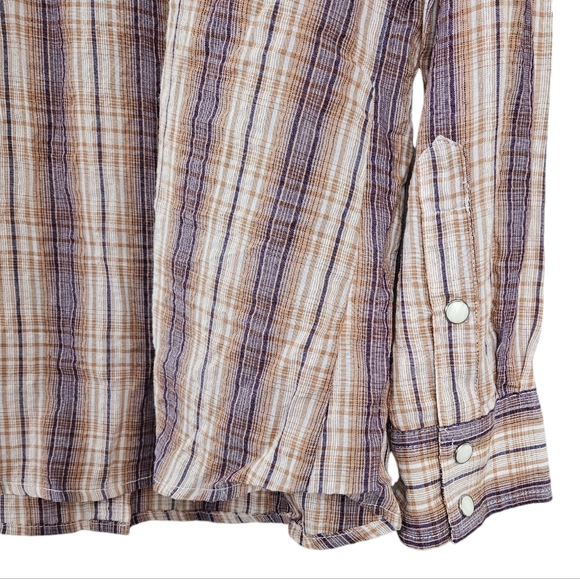 Wrangler Retro Striped Western Snap Down Shirt - Picture 5 of 6